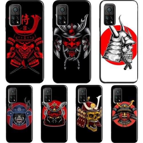 Japan Knight Samurai Mask Case For Xiaomi Mi 11 Ultra 9 10 Lite Mi 10T Pro Note 10 Lite Cover For POCO X3 Pro M3 F3