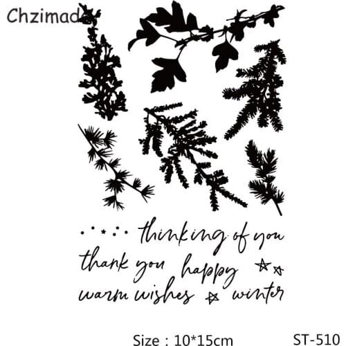 Chzimade Thinking Of You Heart Clear Silicone Stamp Seal For DIY Cards Scrapbooking Photo Album Decorative Clear Stamp 2021