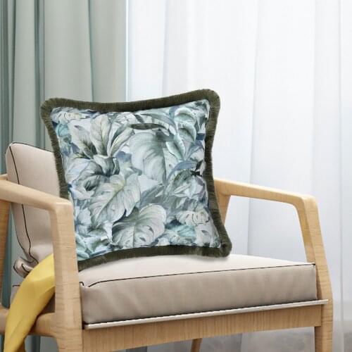 Flower And Leaf Pattern Pillow Cover Throw Pillow Covers Decorative Cushion Cover 45x45cm for Sofa Bed Chair Home Decor