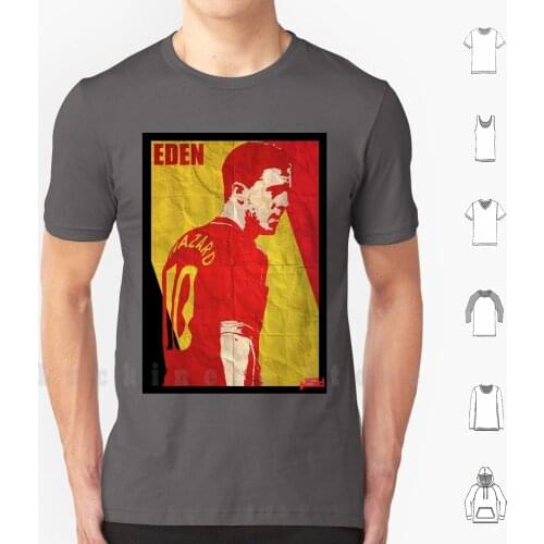 Hazard T Shirt 6xl Cotton Cool Tee Eden Football Soccer Midfield Creative Dribble Goal Winger Attacker Belgium Winner Legend