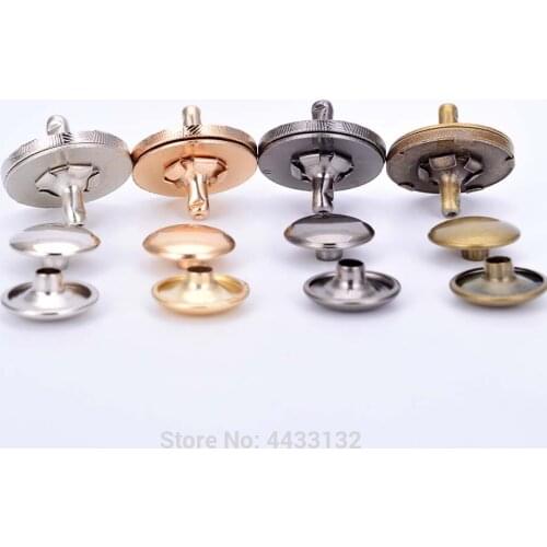 10Sets Double-sided rivet thin strong magnetic handbag snap buttons diy Accessories Wallet buckle Clothes button 14mm18mm