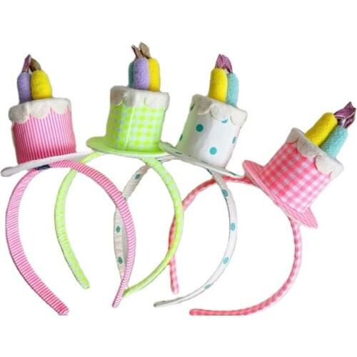 Korean 1-10Y Baby Girls Priness Birthday Cake Headband Childrens Hat Party Decorative Party Crown Hats