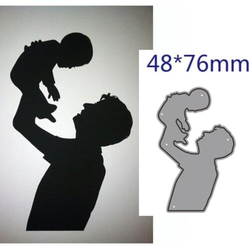 Metal cutting dies cut die mold Dad and baby decoration Scrapbook paper craft knife mould blade punch stencils dies