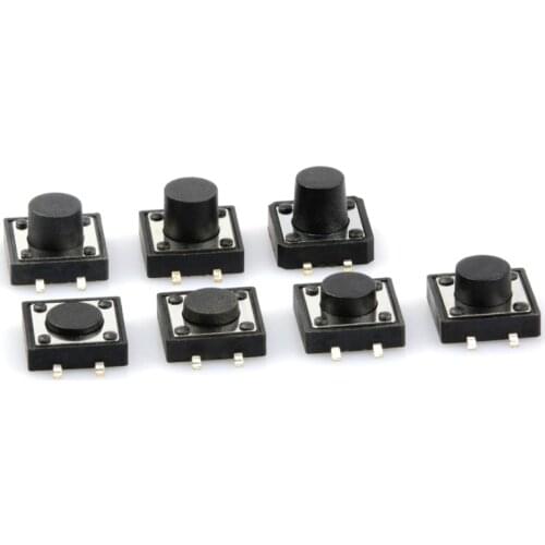 50pcs SMT SMD 12*12*4.3/5/6/7/8/9/10/12MM Touch Button Micro Switch 12x12