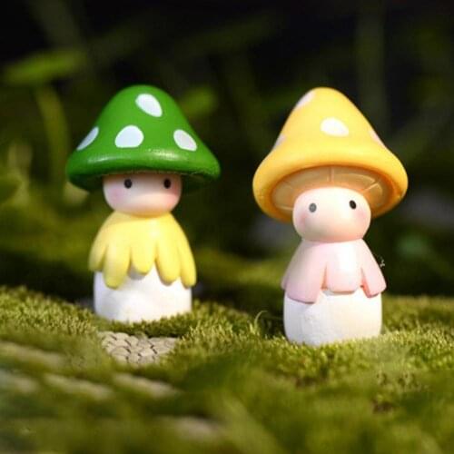 Lovely Mushroom Doll Micro Landscape Bonsai Dollhouse Home Decor Gift Garden Children Kid toys