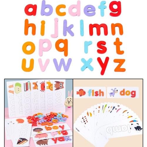 Alphabet Letter Learning Cards Kit Word Spelling Game Toy for Precshool Kids Eearly Education Development