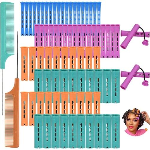 80Pcs Hair Perm Rods Set Cold Wave Perming Rods Hair Roller Curlers Salon Curling Rollers Hairdressing Styling Tools
