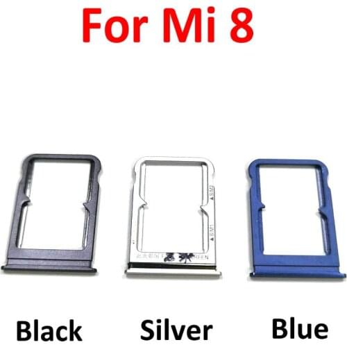 New SIM Card Tray Socket Slot Holder Adapters Replacement Parts for Xiaomi Mi8 Mi 8 SIM & TF Card Tray Adapters