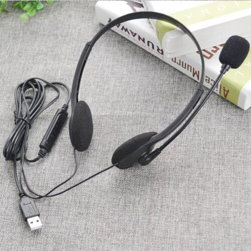 Office Headset Lightweight 3.5mm Gaming USB Computer Headset Noise Reduction Headphone For Call Center Skype PC Cellphone