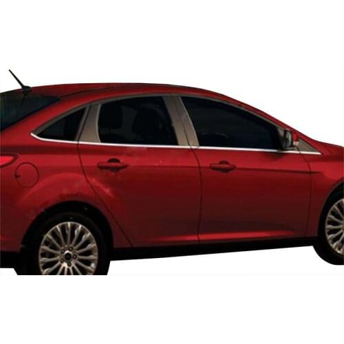 Ford Focus 3 For 2011-2014 Model 8 Piece Stainless Steel Window Frame Trim