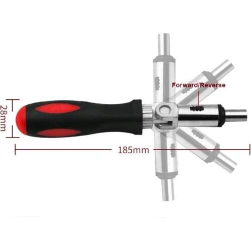 Durable 0-180 Degree Ratchet Screwdriver Foldable 1/4 Hex Interface Lock Disassemble Screwdriver