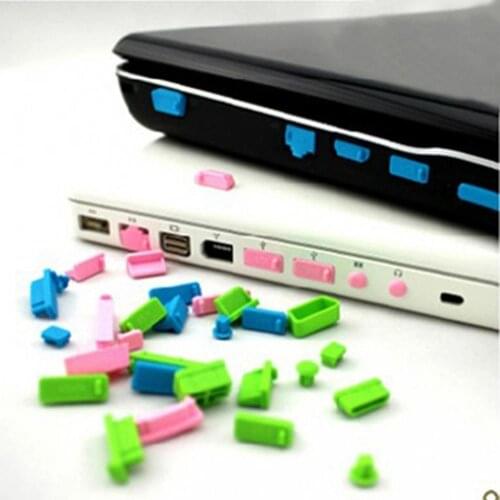 13pcs/set Colorful Silicone Anti Dust Plug Cover Stopper Laptop dust plug laptop dustproof usb dust plug Computer Accessories