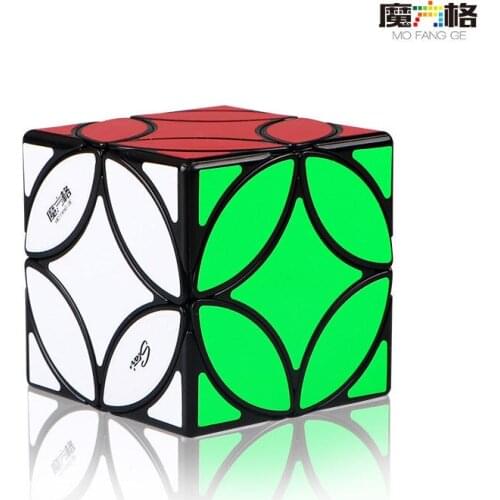 Qiyi MoFangGe Copper currency Speed Magic Cube Skew Twisty Puzzle Develop funny Toy Black Safe ABS Ultra-Smooth Professional