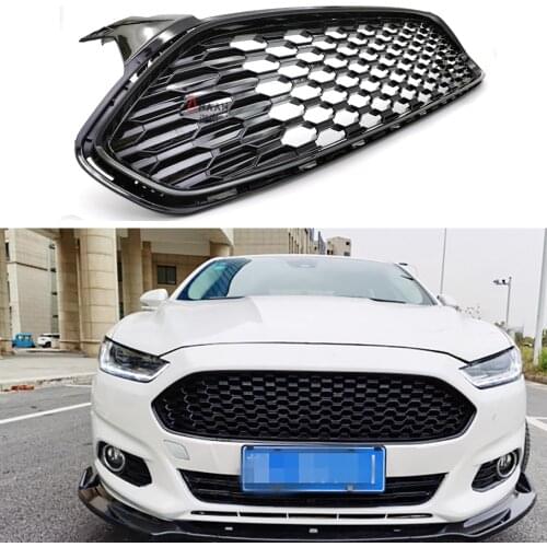 Car Front Bumper Honeycomb Mesh Centre Grill Panel Grille Grill Fit For Ford Mondeo 2013 2014 2015 2016 Accessories