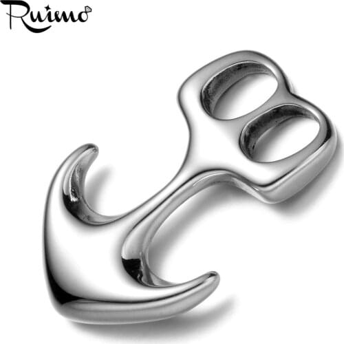 RUIMO 316l Stainless Steel Bracelet Making Anchor Connectors Accessories High Polished Metal Findings for DIY Leather Bracelets