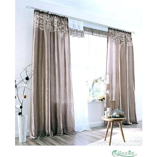 Hot Selling 3 Colors Artificial Silk Fabric Laser Cutting Window Curtain Free Shipping