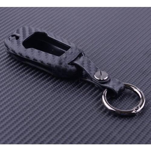 Carbon Fiber Style Remote Smart Key Case Fob Cover Keychain Silicone Fit For Ford F-150 Ecosport Ranger Explorer 2018