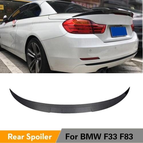 Rear Trunk Spoiler for BMW 4 Series F33 F83 M4 Convertible 2014 - 2019 Carbon Fiber Rear Trunk Boot Lip Wing