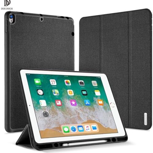 Trifold Protective Case Cover for iPad Pro 12.9 2017 2018 2020 2021 DOMO Series Luxury Smart Auto Sleep Wake Tablet Leather Case