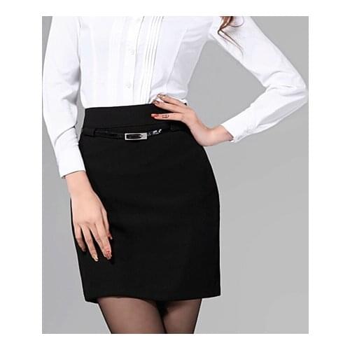 Womens Black Formal Skirt Office Ladies Work wear S-XXL Slim Hips Twill Mini Short Step Pencil Skirts