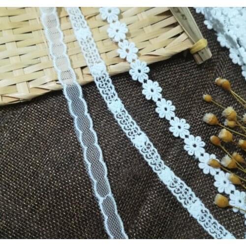 1Yards Lace Applique Embroidery Tulle Fabric Collar Laces Trim 1cm Guipure Mesh Lace Fabric Sewing Dress encaje dentelle QZ38