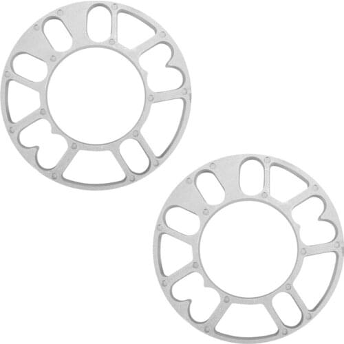 2Pcs Universal 10MM Alloy Aluminum Wheel Spacers Shims Plate Fit 4 / 5 Stud