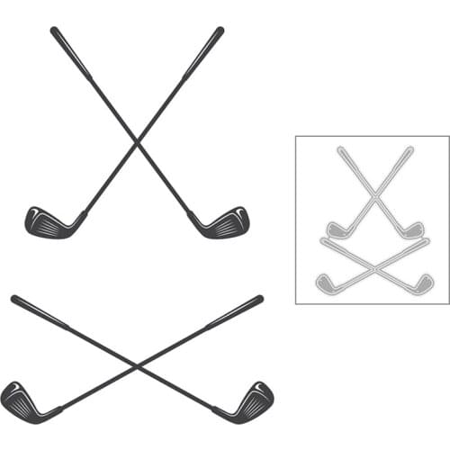 2020 New Hot DIY Mould Sports Golf Clubs Ball Stencils Metal Cutting Dies and For Die Scrapbooking Foil Cut Crafts No Stamps