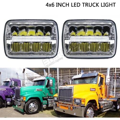30pcs 4x6 Led headlights 45W Headlamp high beam drl Car accessories for auto motorcycle trucks transport classic cars