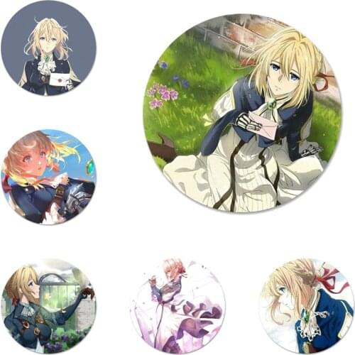 Anime Violet Evergarden Icons Pins Badge Decoration Brooches Metal Badges For Backpack Decoration 58mm