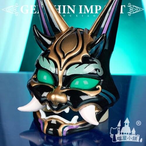 Anime Game Genshin Impact Xiao Halloween Cosplay Prop Mask New 2021