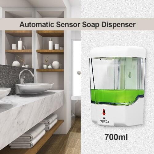 700ml Automatic Liquid Soap Dispenser Touchless Wall Mounted Battery Powered Smart Sensor Hand Washing Container for Kitchen