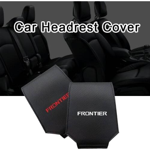 Car Decor Headrest Cover For Nissan Frontier Auto Driver Seat Cushion Carbon Fiber Leather Massager Pad Car Accessories Interior