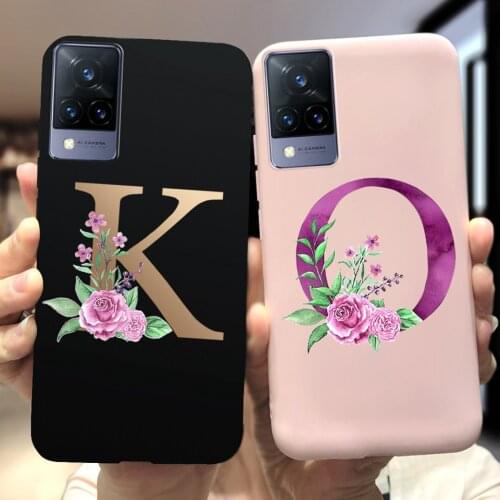 For Vivo V21 Case 26 Letters Soft TPU Silicone Phone Cover for Vivo V21 5G / V21E / V20 SE Case Candy Bumper for VivoV20 V 21