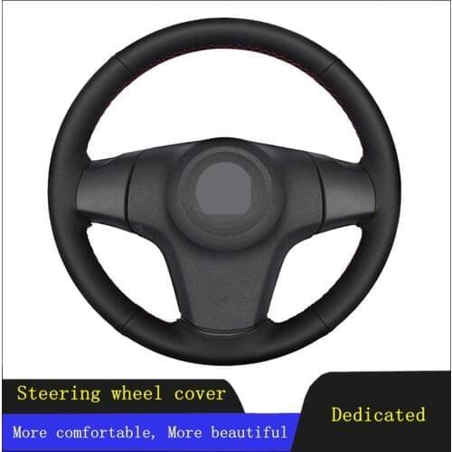 DIY Car Steering Wheel Cover Black Artificial Leather For Chevrolet Niva 2009-2017 (3-Spoke) Vauxhall Corsa (D) Opel Corsa