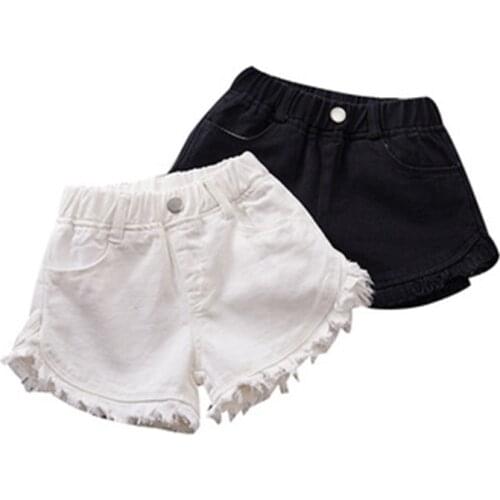 New 3 4 5 6 7 8 9 10 12 Years Kids Girls Summer White Pink Blue Black Denim Cowboy Shorts For Boys School Short Pants