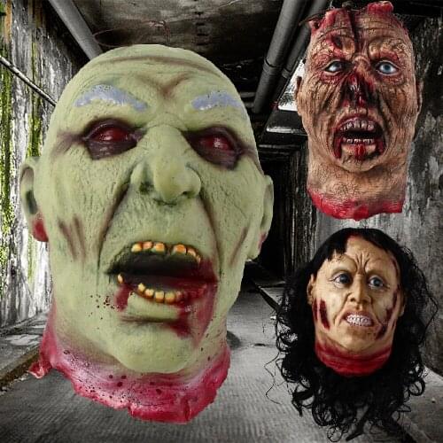 Zombie Props Halloween Horror Party Head Hang Ornaments Haunted House Scary Decoration
