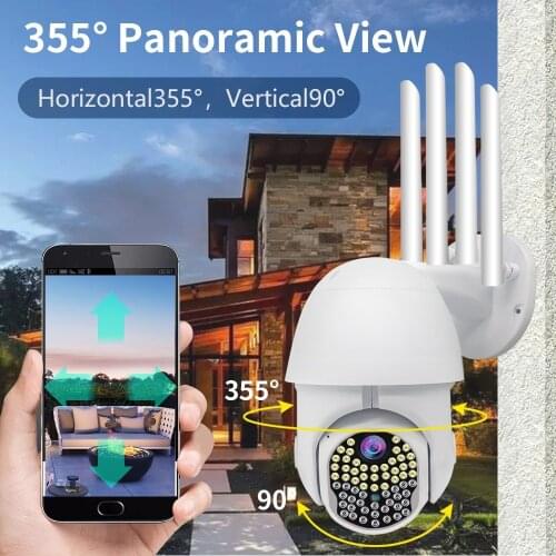 HD 1080P PTZ IP Camera WIFI Outdoor Waterproof Speed Dome Camera Wireless CCTV Surveillance Home Security IR Camera IP 63 LED