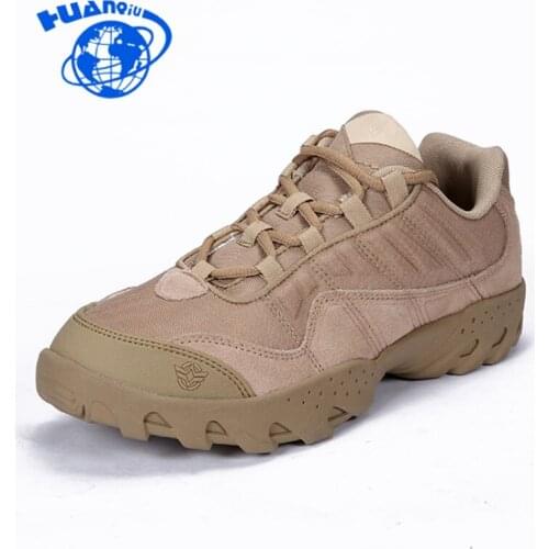 HUANQIU 2018 sports mountaineering breathable shock absorption nylon tactical climbing mountain desert mens shoes casual ZLL249