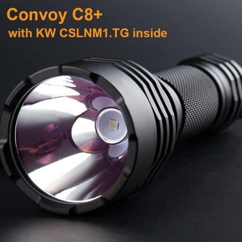Convoy C8 Plus LED Flashlight KW CSLNM1.TG Led Inside 6500K Torch Range 748m Portable Flash Light Camping Hunting Police Light