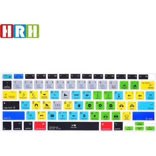 HRH Premiere Pro CC Shortcut Hotkey Keyboard Cover Skin For MacBook 2020 New 13.3 Air A2179 M1 A2337 US Keyboard Protective Film