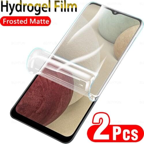 2PCS Frosted Hydrogel Film For Samsung Galaxy A12 Display Matte Protective Film For Samsung A21S A02S A02 A 12 Screen Protector
