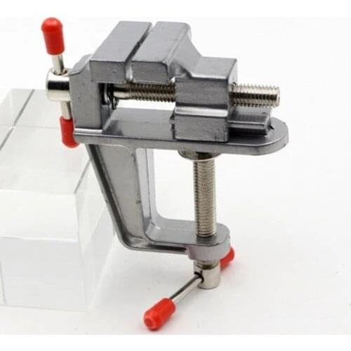 3.5" Mini Bench Vise Aluminum Jewelry Hobby Clamps Drill Press Table Vice DIY Craft Hand Fixed Repair Tools