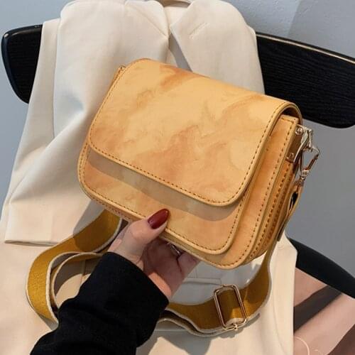 Fashion Crossbody Bags Brand Design Luxury Handbag New Marble Pattern Shoulder Bag High Quality Leather Purse Small Square Bags