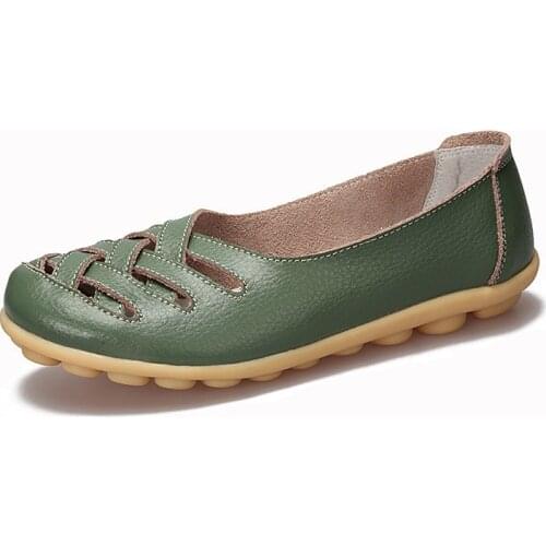 Women Flats Shoes Slip On Shoes For Women Fashion Womens Moccasins Flat Genuine Leather Women Shoes Casual Female Zapatos Mujer