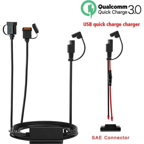 Motorcycle Dual USB Fast Charge Charger Smart Chip Safety Device Mobile Phone Charger Waterproof Scooter Power Adapter