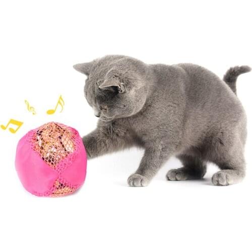 4pcs/lot Cat Toy Balls Set Polyester And Ring Paper Sound Toy Set for Cat Dog Playing Interactive Pet Cat Products Supplies