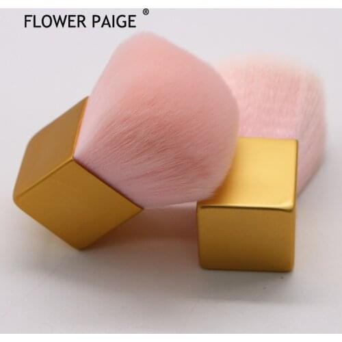 FLOWER PAIGE Large Rose Gold Foundation Powder Blush Brush Professional Make Up Brush Tool Set Cosmetic Very Soft Big Size Face