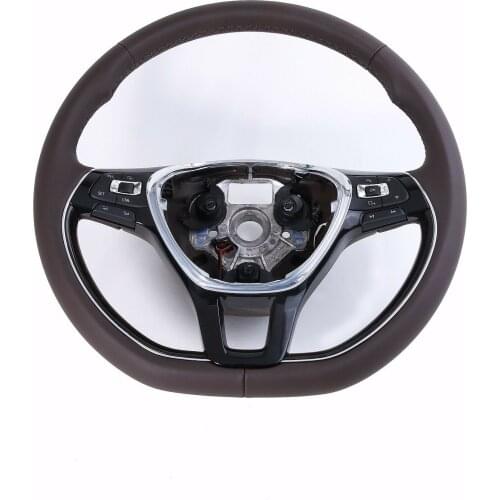 New Brown Steering Wheel Leather For J etta Passat T-iguan 5NG419091DLJQ,6C0419091,5G0419091 5TA 419 091