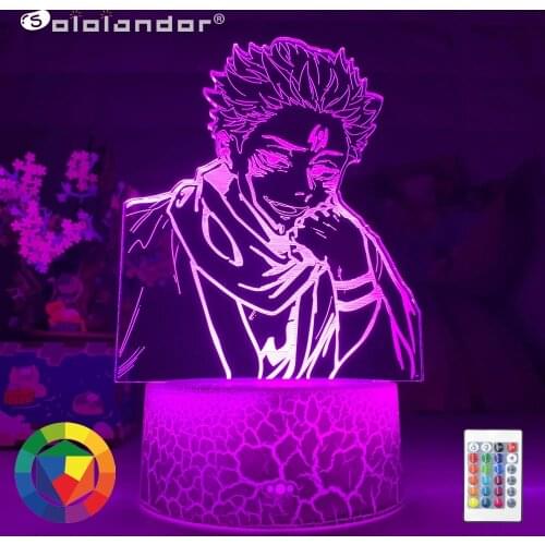 New Anime Lamp Ryomen Sukuna Light Jujutsu Kaisen Led Night Light for Birthday Gift Jujutsu Kaisen Nightlight Ryomen Sukuna Lamp
