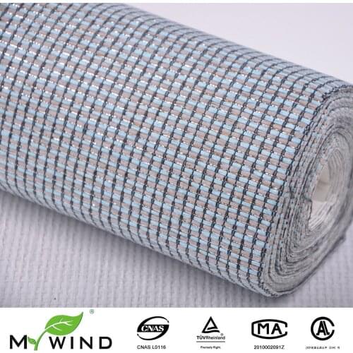 MY WIND Ice Aqua High-rise Paper Weaving Material Wallcoverings Eco-froendly Home Decor Wallpaper